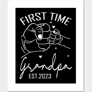 First Time Grandpa Est 2023 Fathers Day Posters and Art